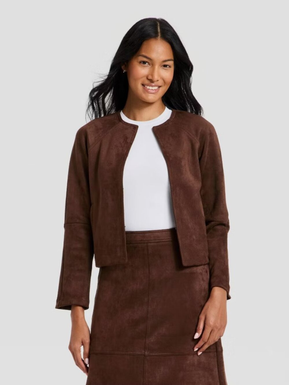 Women's Suede Jacket - A New Day Brown S